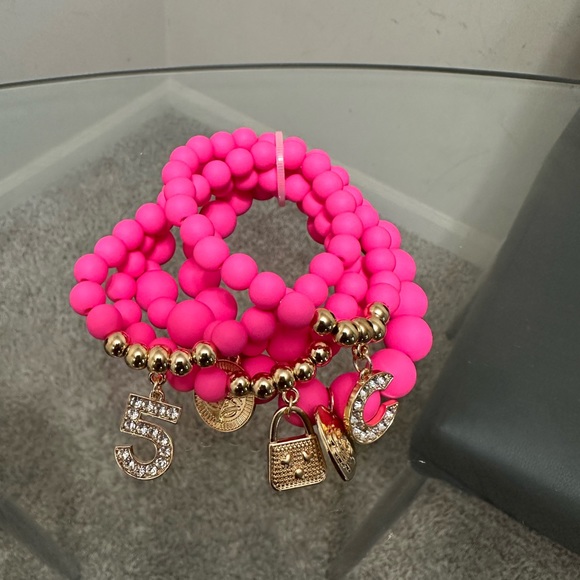 NATURAL STONE STRETCHY BEADED BRACELET - Picture 2 of 5